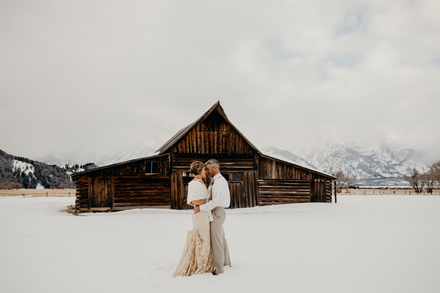 Jackson Hole Winter Elopement At Mormon Row Brandon Tracy