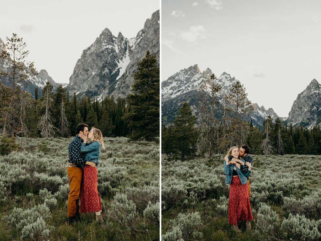 couples session in grand teton national park