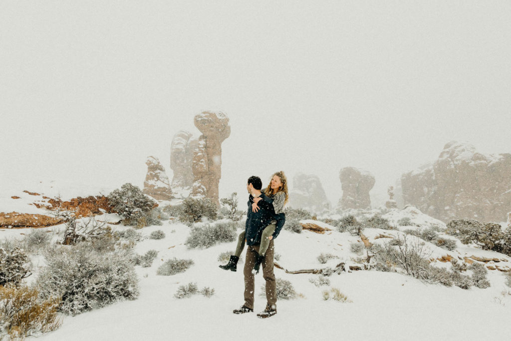 arches national park winter wedding