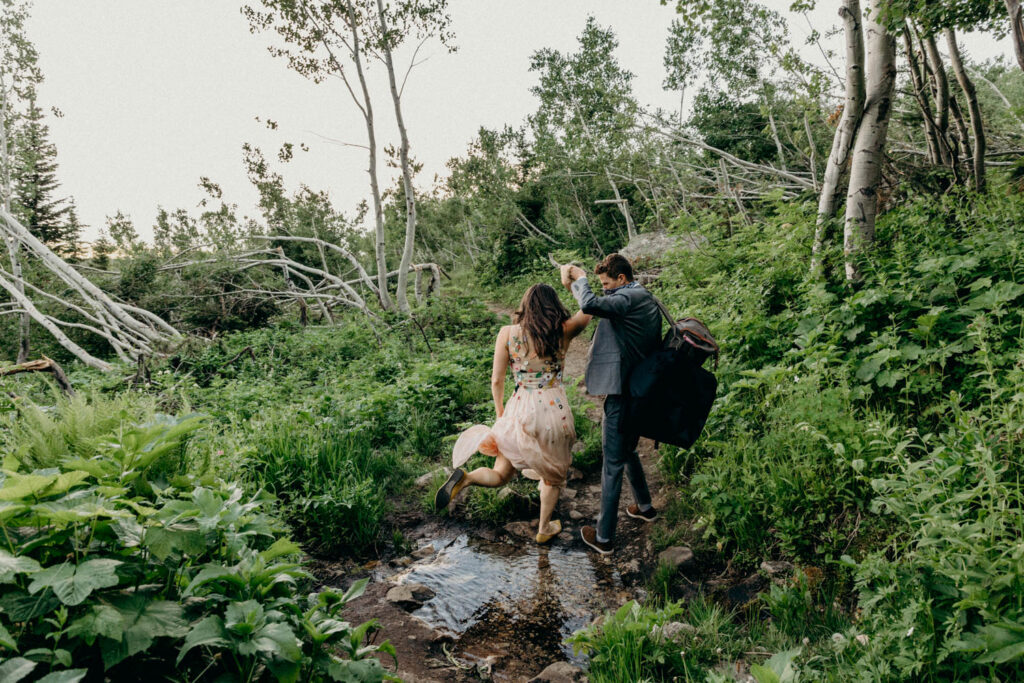 2-day backcountry adventure wedding