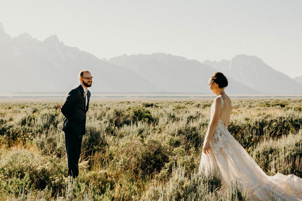 intimate ceremony at the wedding tree