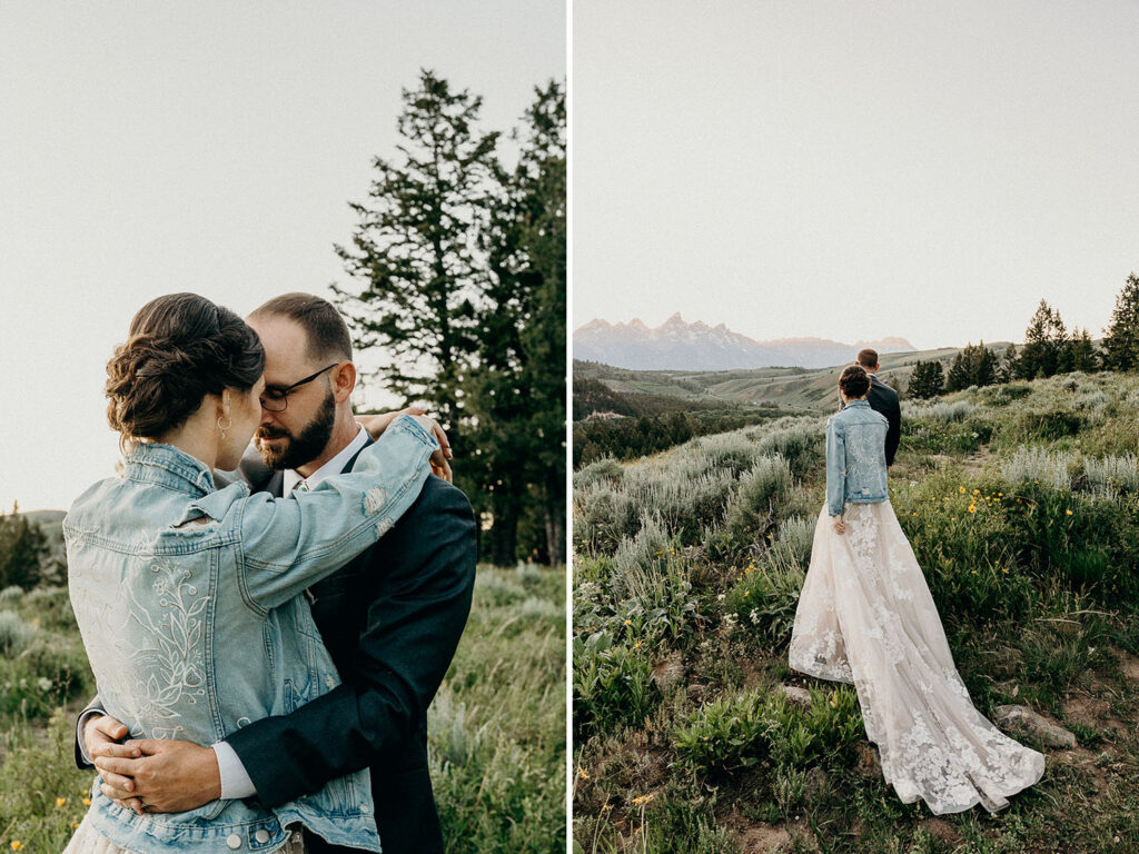 intimate ceremony at the wedding tree