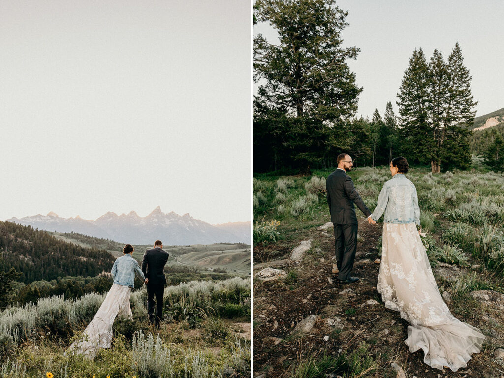 intimate ceremony at the wedding tree