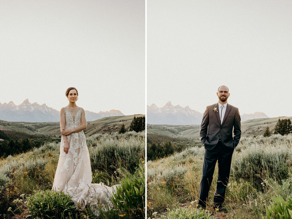 intimate ceremony at the wedding tree