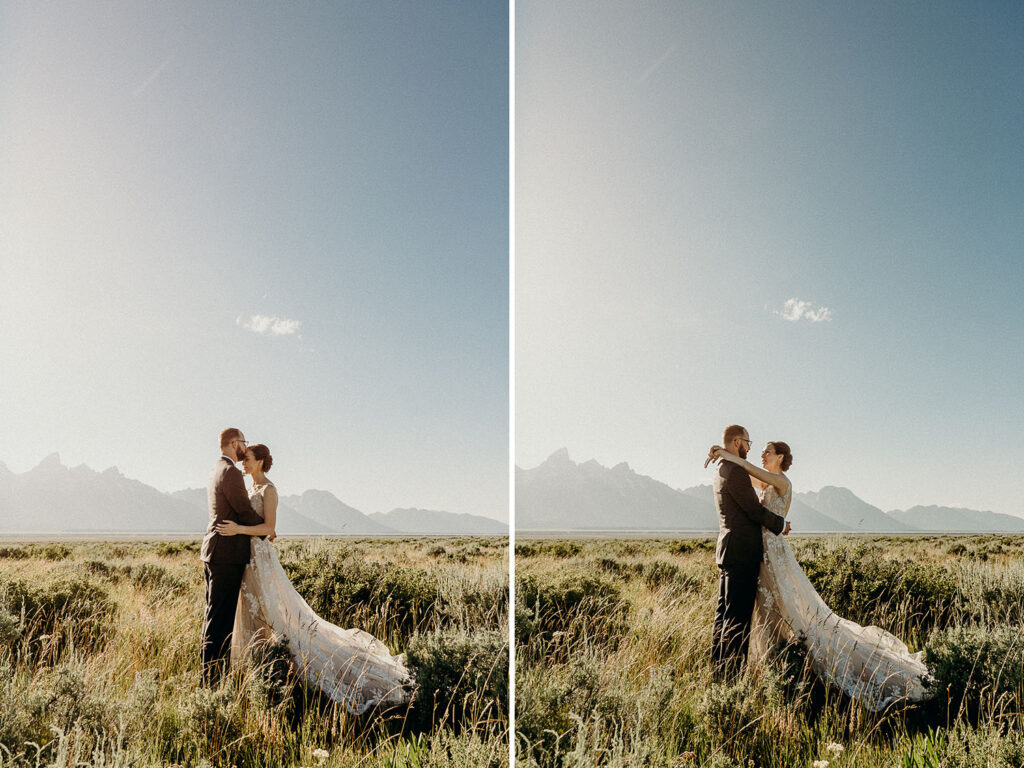 intimate ceremony at the wedding tree