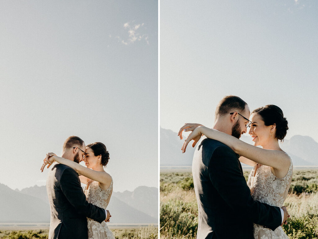 intimate ceremony at the wedding tree