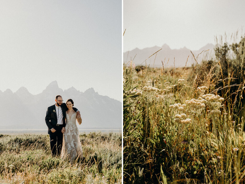 intimate ceremony at the wedding tree