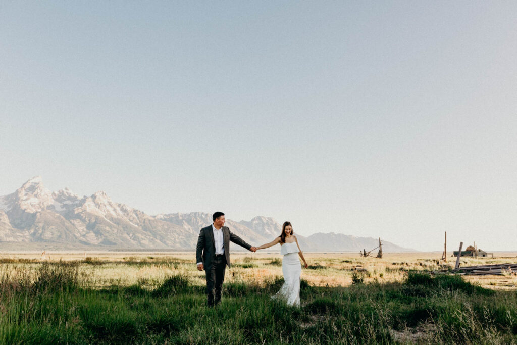 mormon row bridal session