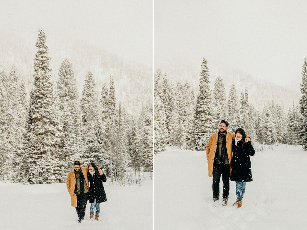 mountain winter wonderland photoshoot